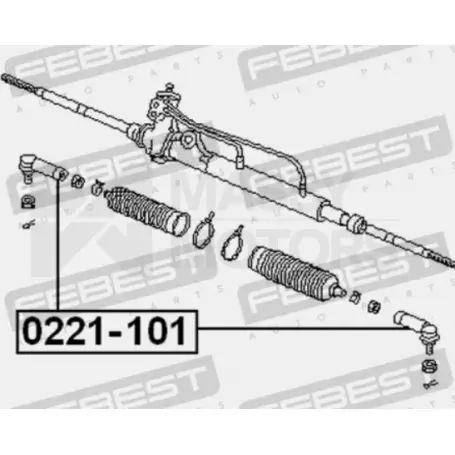 FEBEST STEERING END LS/RS THICK STEM (SE4871 # 0221-101